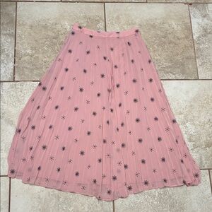 Wayf Blush A-Line Skirt with Dark Accents